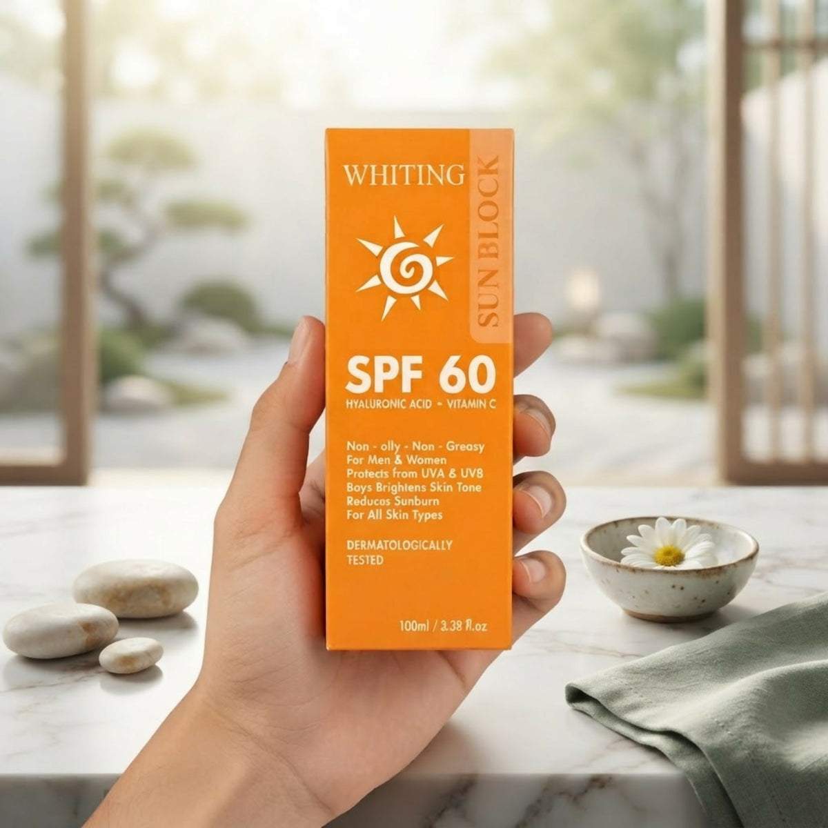 Whiting Sunblock SPF 60 (100ml) – Advanced UV Protection & Whitening Cream