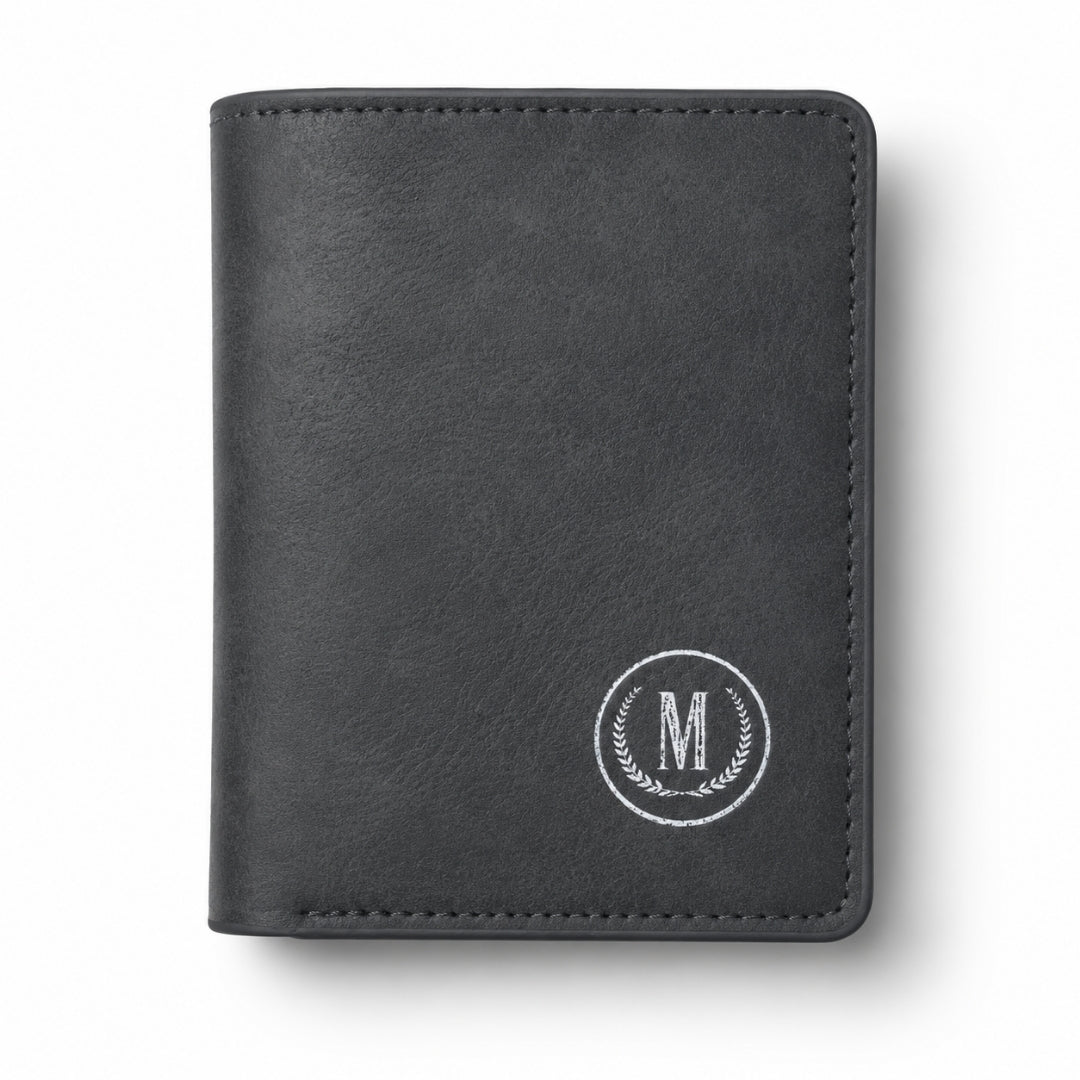 GU II Camel Brown Slim Leather Wallet for Men