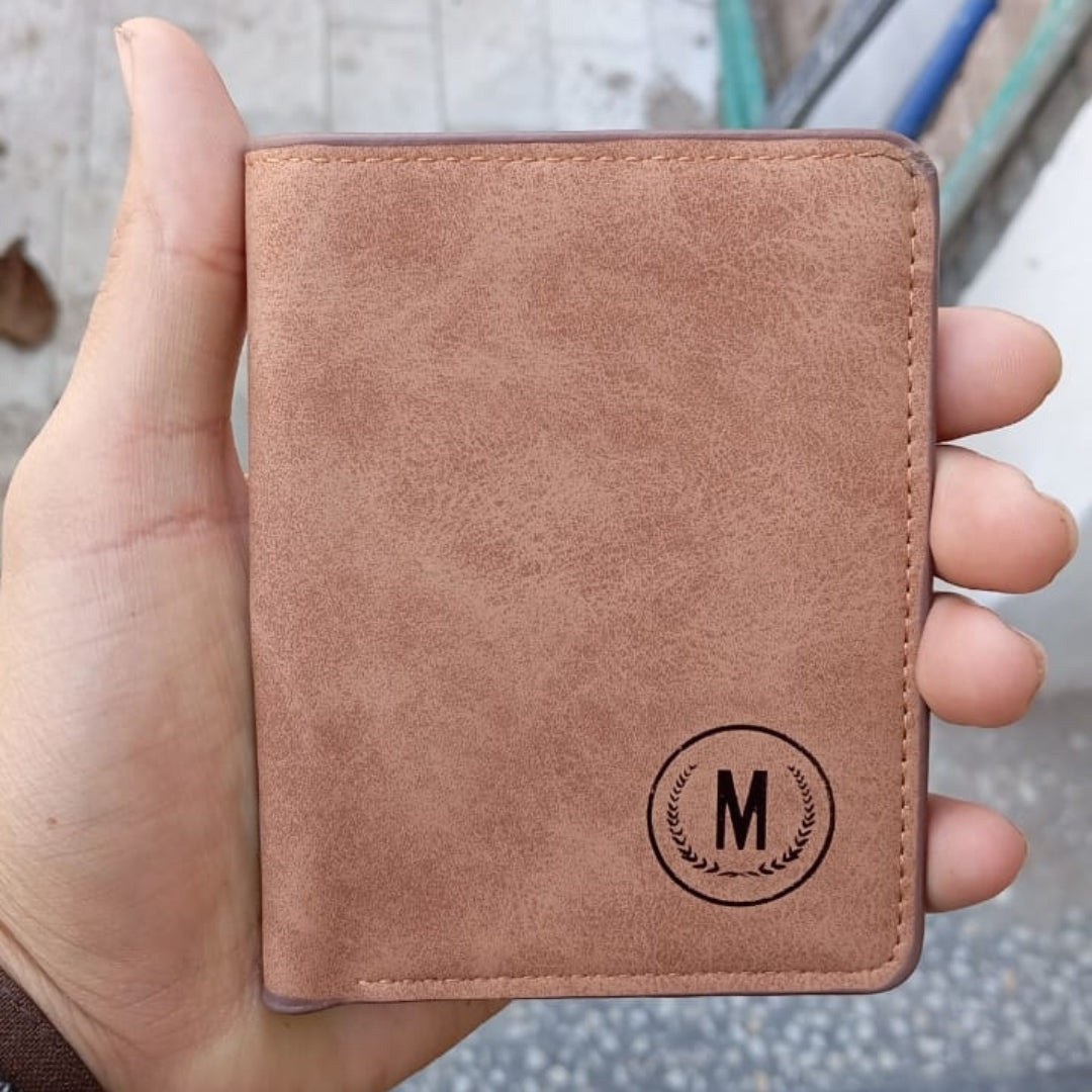 GU II Camel Brown Slim Leather Wallet for Men