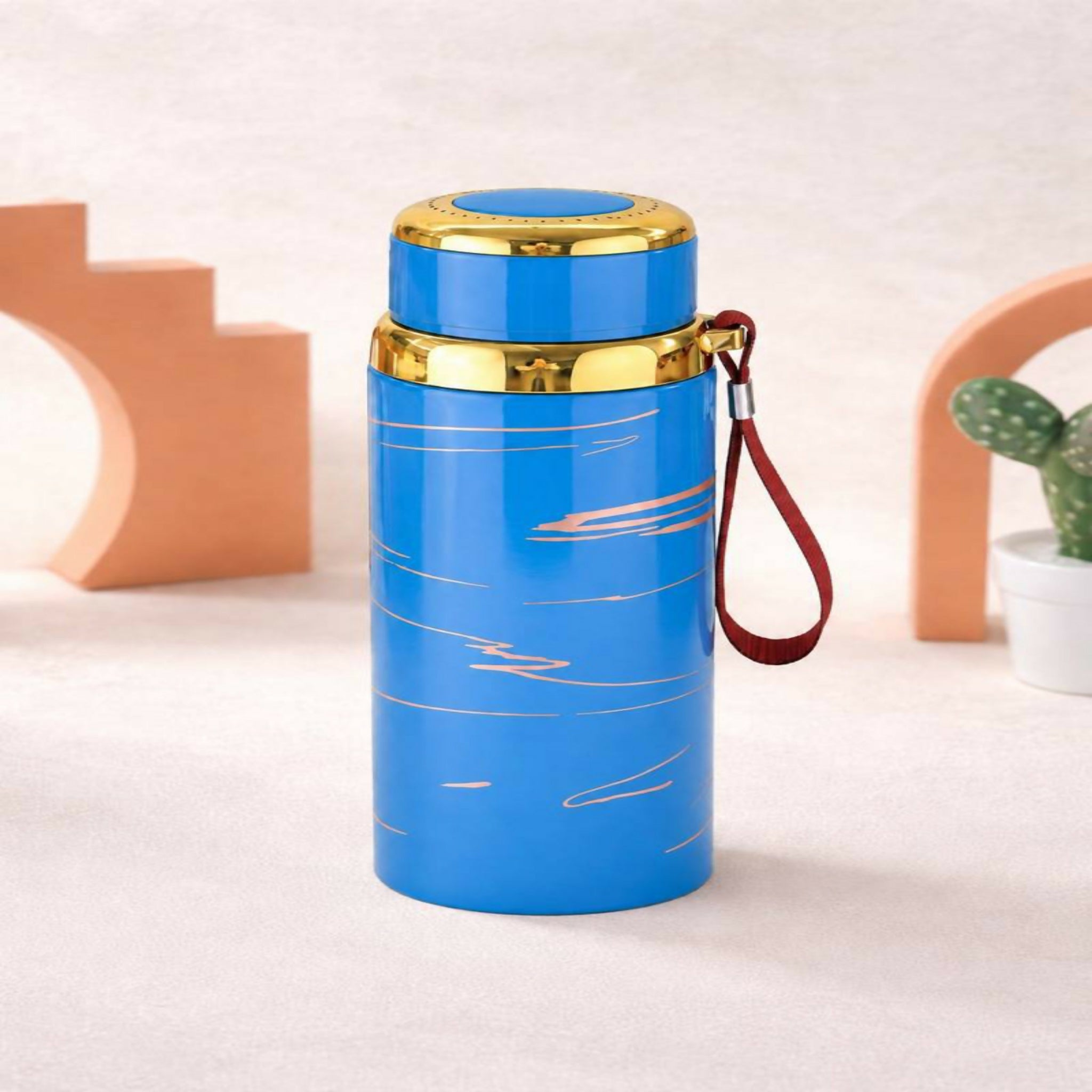 Premium Marble Print Stainless Steel Water Bottle 800ml – Vacuum Insulated Flask | Random Color