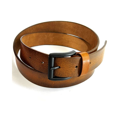 Leather Belt, Export Quality Genuine & Full Grain with Metallic Buckle, for Men