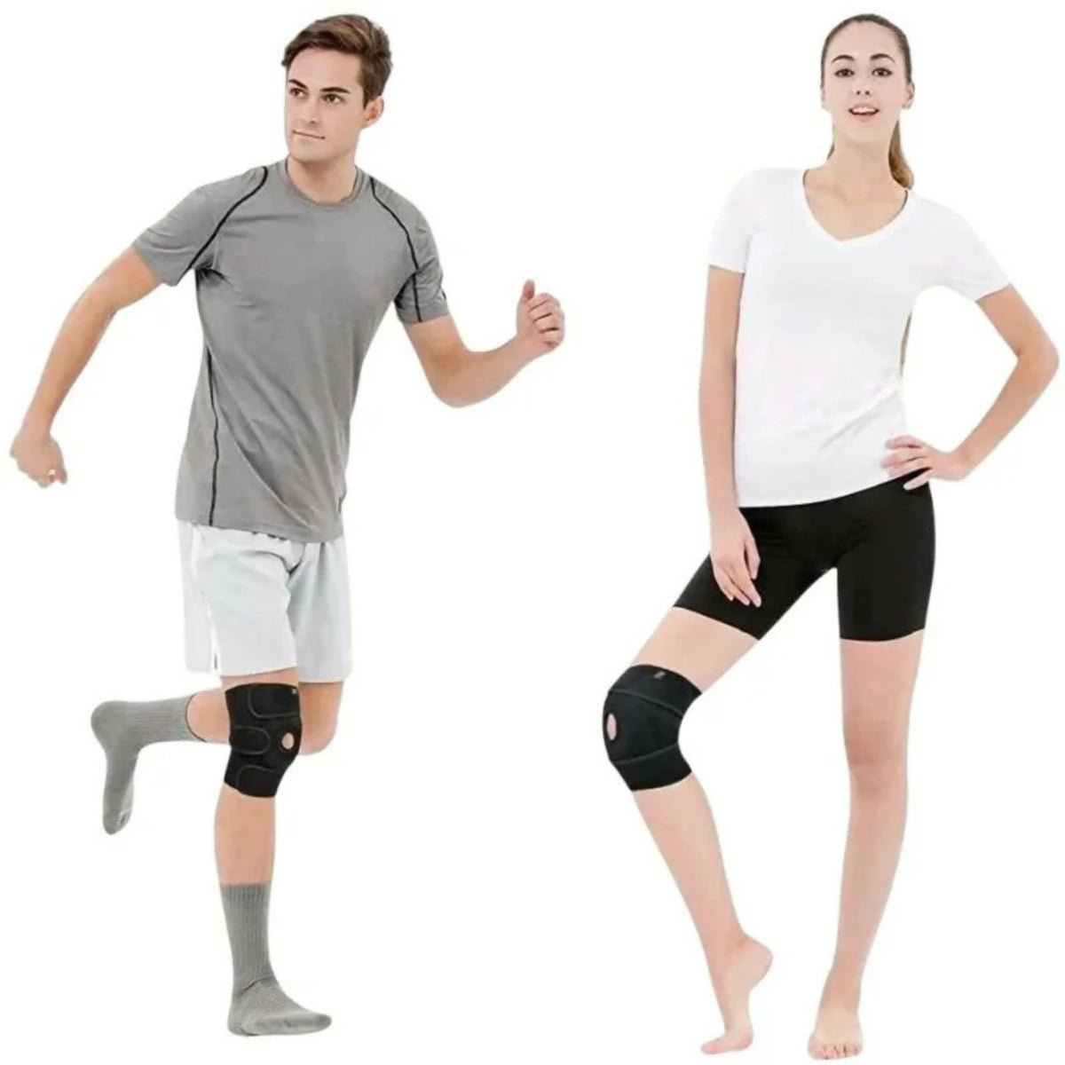 Adjustable Open Patella Knee Support Brace for Men & Women | Compression Knee Cap for Gym, Running, Walking & Sports | Random Color