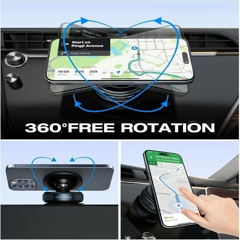 Upgraded 360 Vacuum Magnetic Car Mount Phone Holder Hands Free Suction Cup