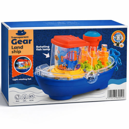 Gear Ship Bump and Go Toy with Lights and Music for Kids