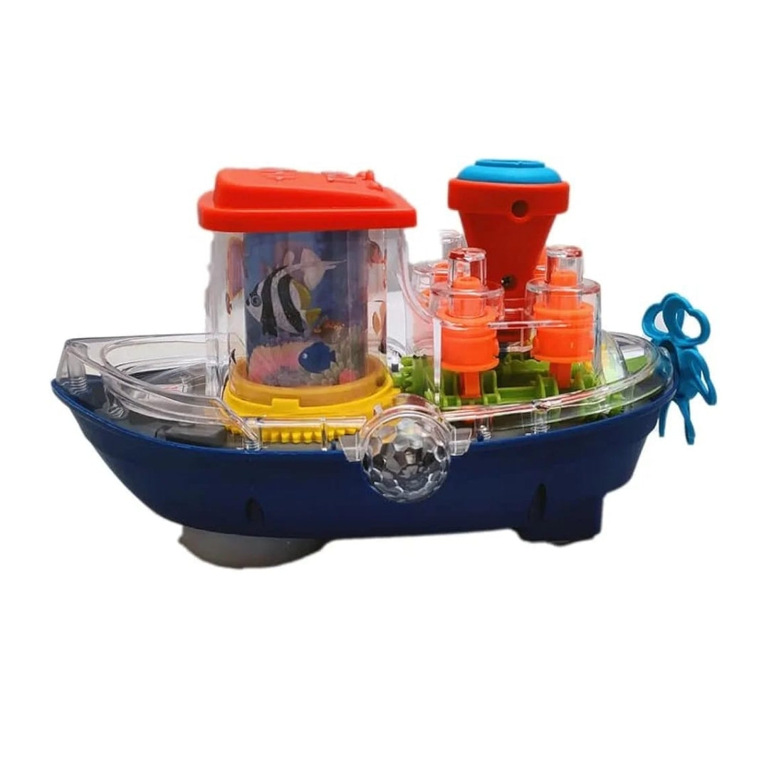 Gear Ship Bump and Go Toy with Lights and Music for Kids