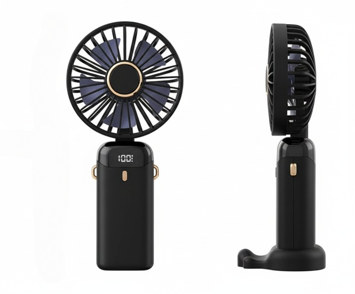 Fan, LED Digital Display Rechargeable with USB Cable