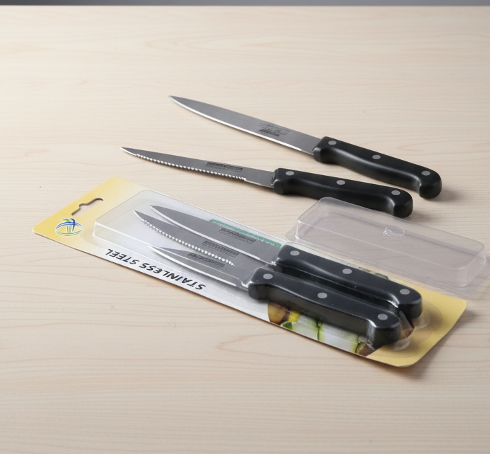 Kitchen Knives, Non-Stick Coating, Ergonomic Anti-Slip Handles, Perfect for Chopping
