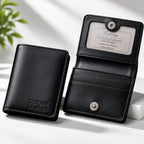 Genuine Leather Button Wallet