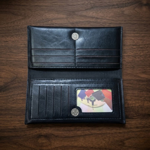 Genuine Leather Long Wallet for Men