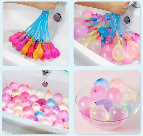 111 Pcs Fast-Fill Magic Water Balloons Kit – Quick-Fill Self-Sealing Water Bombs for Outdoor Water War Games & Summer Party Supplies