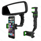 Universal Car Rearview Mirror Phone Holder | Hands-Free Adjustable Mount for Smartphones & GPS