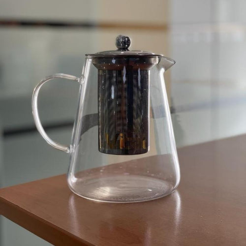 Glass Tea Jug with Stainless Steel Infuser Hot and Cold Brew Pitcher