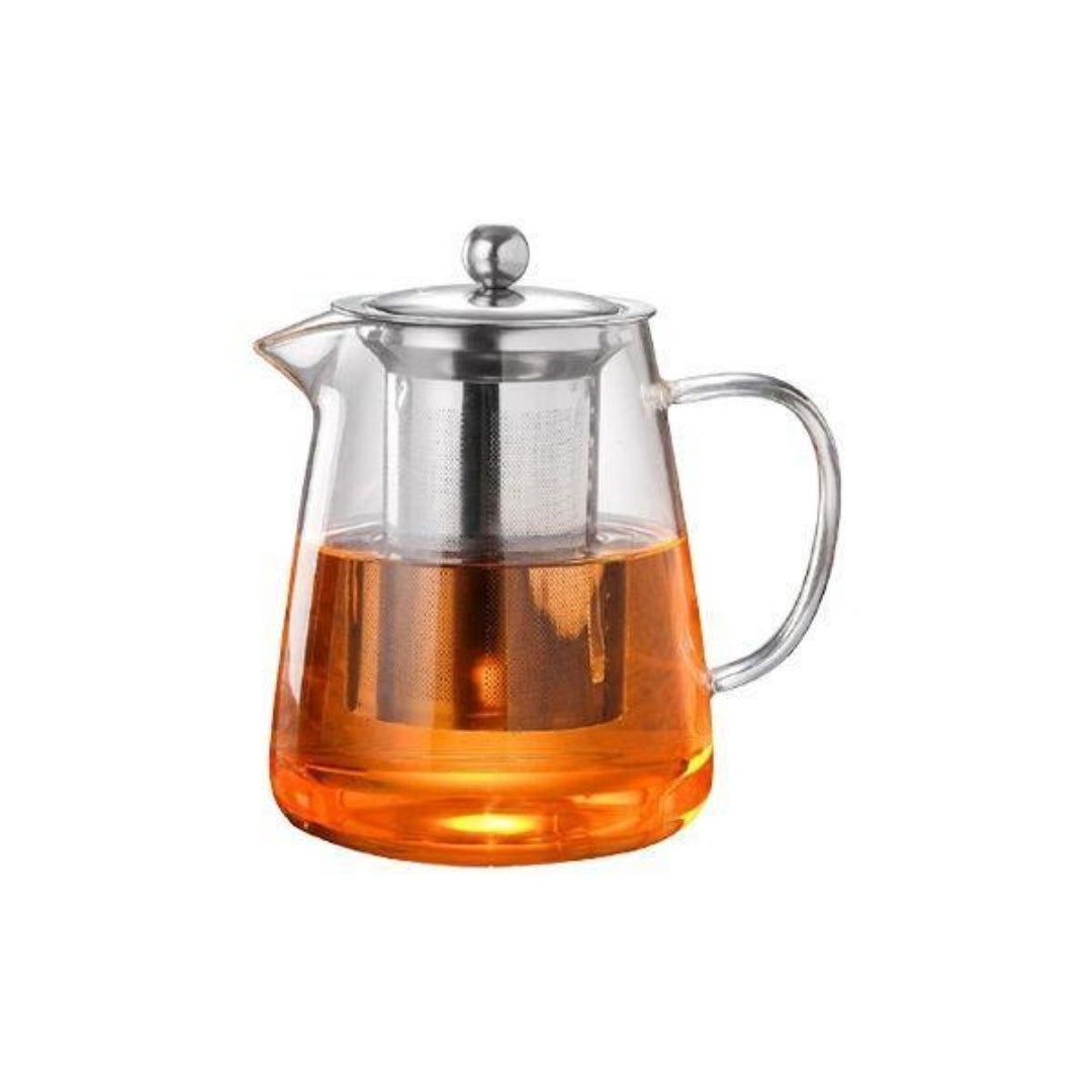 Glass Tea Jug with Stainless Steel Infuser Hot and Cold Brew Pitcher