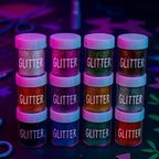 Glitter Powder Bottle, Assorted Craft Glitter for DIY Nail Art and Decoration - Set Pack of 12