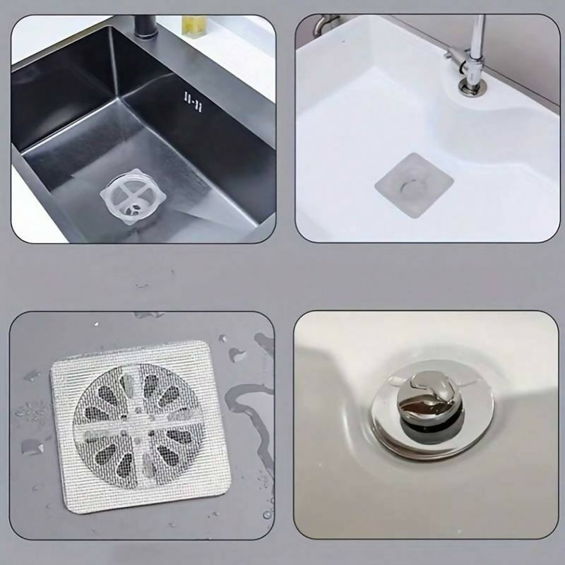 Pack Of 10) Multifunctional Net Sticker Drainer Net For Bathroom