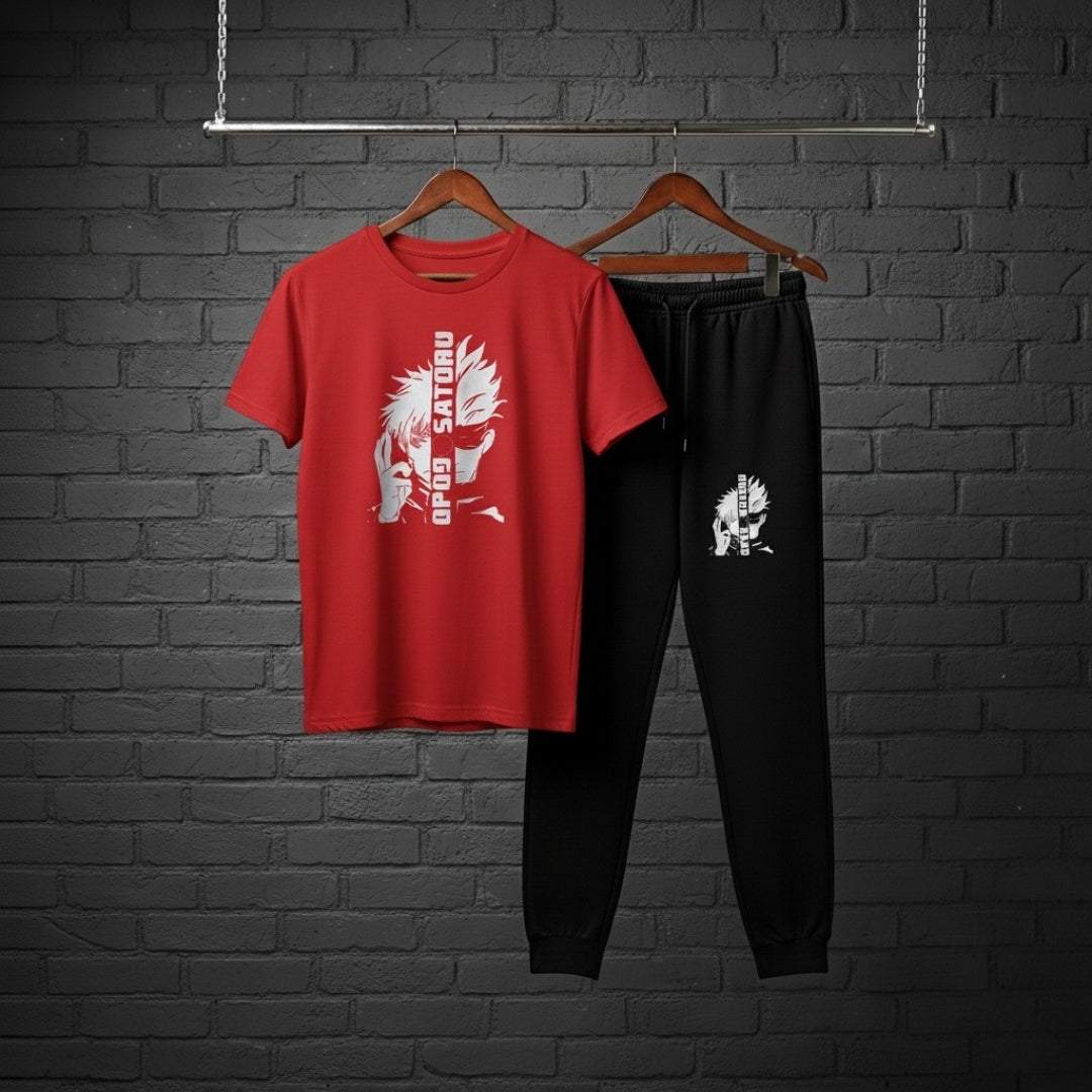 Gojo Satoru Tracksuit Black Streetwear Anime Outfit for Men