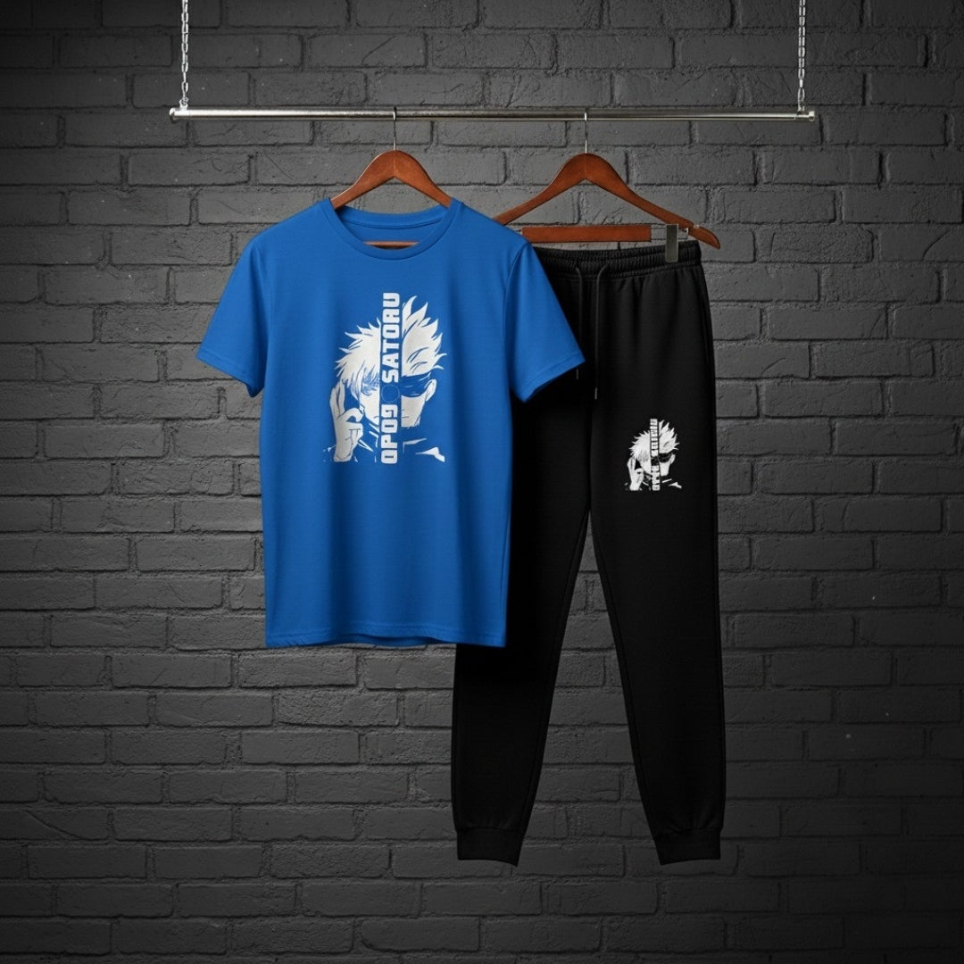 Gojo Satoru Tracksuit Black Streetwear Anime Outfit for Men