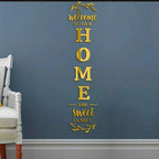 Golden Welcome To Our Home Acrylic Mirror Entrance Wall Décor