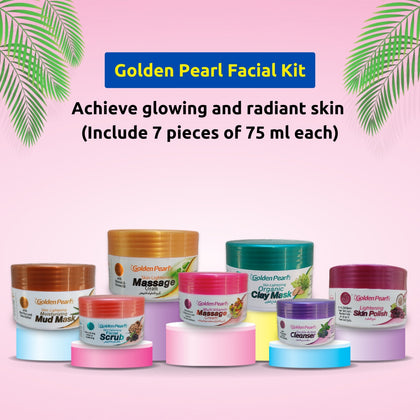 Facial Kit, Golden Pearl & Radiant Skin Lightening - Pack of 7