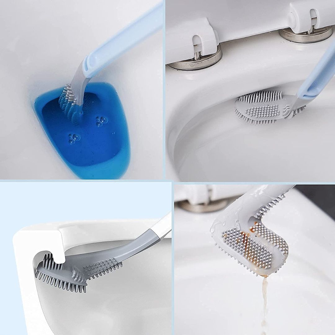 Golf Shape Silicone Toilet Cleaning Brush with Long Handle