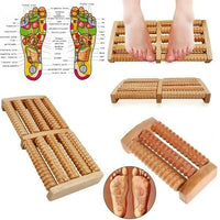Traditional Wooden Roller Foot Massager Durable Natural Wood Design For Relaxation Stress Relief And Improved Blood Circulation