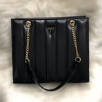 Guess Designer Handbag with Chain Strap Beige