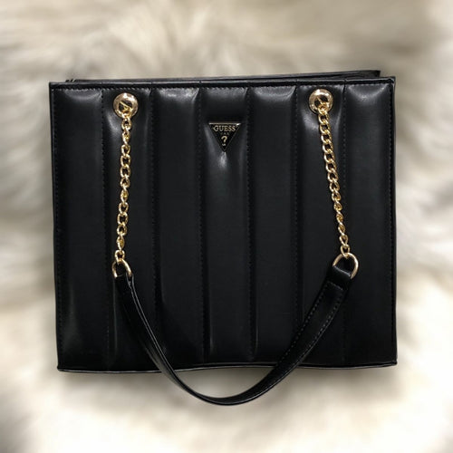 Guess Designer Handbag with Chain Strap Beige
