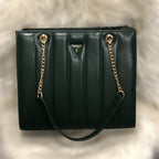 Guess Designer Handbag with Chain Strap Beige