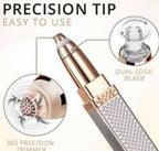 Updated Design 2-in-1 Flawless Eyebrow Trimmer | USB Rechargeable 2in1 Flawless Trimmer With Wire & Cleaning Brush | Eyebrow & Upper Lips Trimmer For Women (Rechargeable)