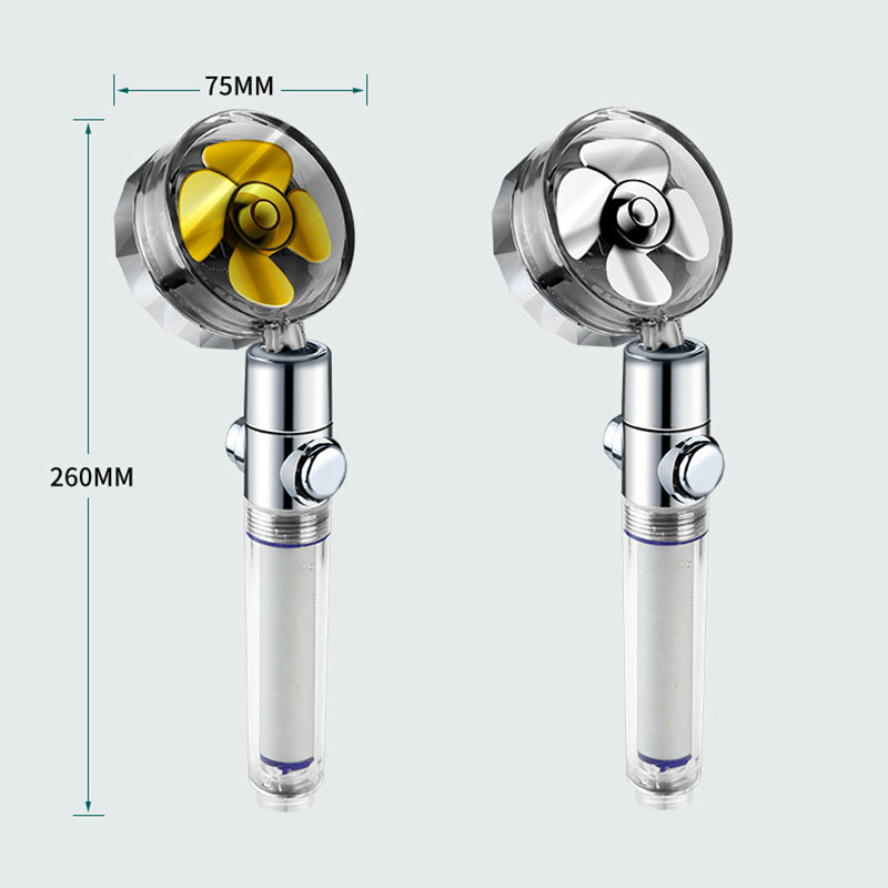 Shower Head, Pressurized Handheld, with Micro Nozzle Water Saving Design