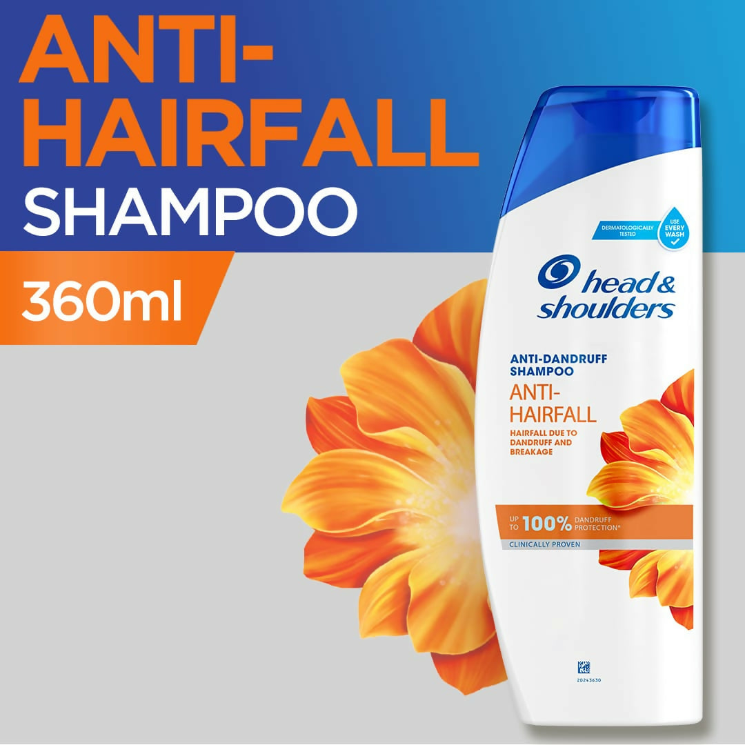 Head And Shoulders Anti Dandruff Shampoo Anti Hairfall Orange Scent Providing Durable Quality Gentle Care - 360ML