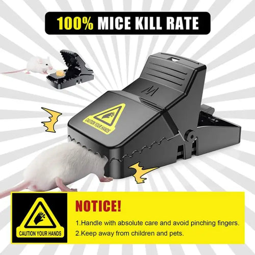 Mouse Trap, Reusable Plastic with Automatic Spring Mechanism