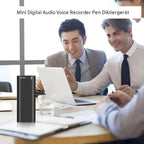 Digital Voice Recorder Mini Voice Recorder with 16GB, 32GB USB Flash Drive and Mp3 Function192 Hours Recording Capacity Black Small Audio Dictaphone for Meetings and Transfer Files 192Kbps