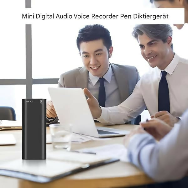 Digital Voice Recorder Mini Voice Recorder with 16GB, 32GB USB Flash Drive and Mp3 Function192 Hours Recording Capacity Black Small Audio Dictaphone for Meetings and Transfer Files 192Kbps
