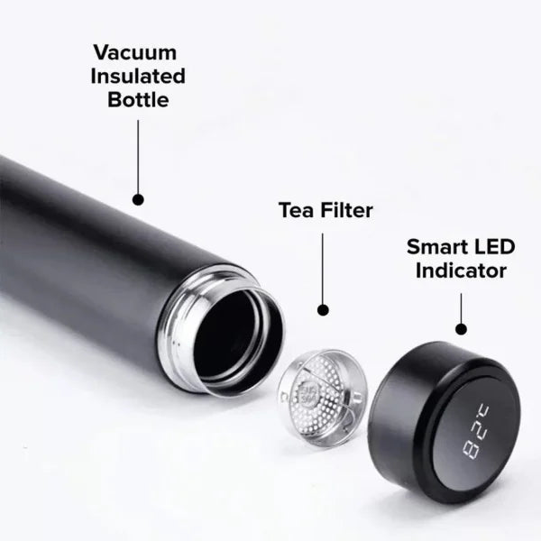LED Temperature Display Water Bottle Stainless Steel Vacuum Insulated Flask