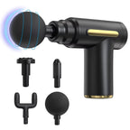 Massage Gun, Mini Deep Tissue with 6 Speed Levels and 4 Massage Heads