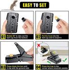Mouse Trap, Reusable Plastic with Automatic Spring Mechanism