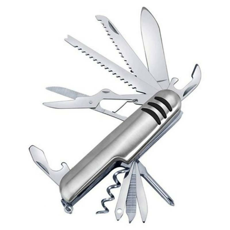 7 In 1 Multifunctional Metal Keychain Stainless Steel Travel Tool With Good Finishing
