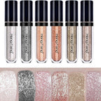 HENG FANG Liquid Diamond Glitter Eyeshadow, Waterproof Long Lasting, Set 6 Pcs