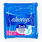 Always 9Pcs cotton sanitary Pads _ soft , comfortable & Reliable Protection | Pack of 1