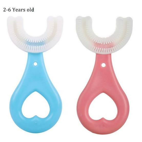 Baby Toothbrush Children's Teeth Cleaning Brush Kids U-Shaped Toothbrush Mouth Oral Cleaning Brush