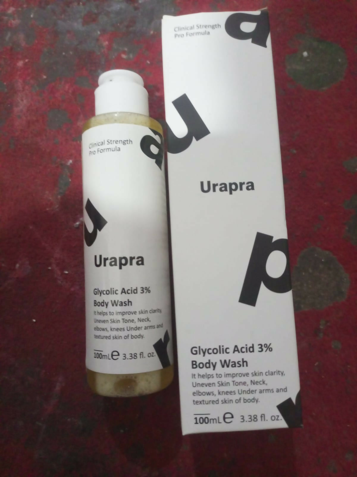 Urapra Glycolic Acid 3% Body Wash – Exfoliating Body Cleanser for Smooth & Brighter Skin l 100ml