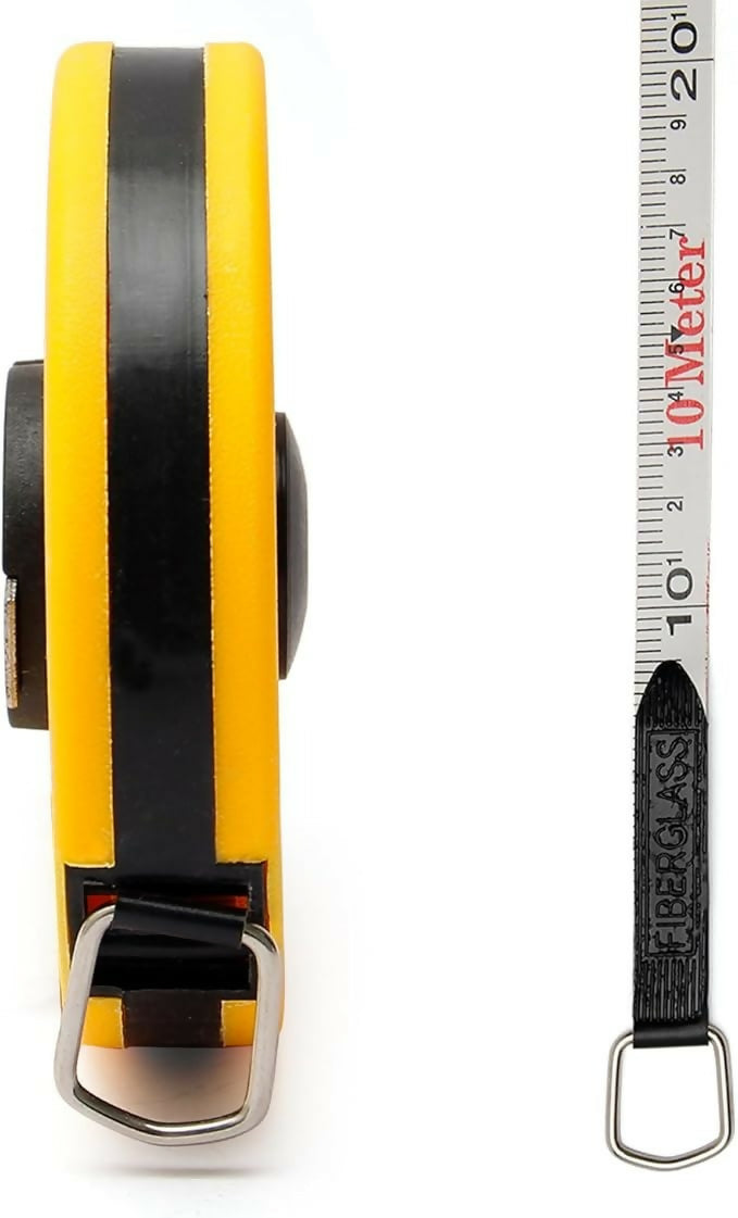 10M Double‑Side Metric Fiberglass Measuring Tape Reel | Durable Roll Measuring Tool – 1pc