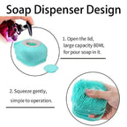 Silicon Bath Body Brush Exfoliating Body Scurb Brush With Soap Dispenser 2 In 1 Ultra Soft Bath Sponge Shower Brush And Body Massager