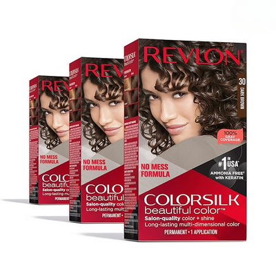 Revlon ColorSilk Hair Color #30 Dark Brown – Ammonia Free Permanent Hair Dye