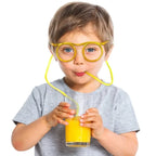 Funny Silly Straw Glasses for Kids and Adults – Creative Flexible Drinking Straw Eyeglasses Fun Party Accessory (Random Color)