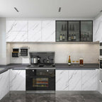 White & Grey | Marble Sheet Sticker 60x200cm | Waterproof Self-Adhesive PVC Wallpaper for Furniture Walls