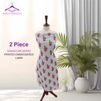 Unstitched Suit, Chic Signature Series Lawn Ensemble - 2 Pieces, for Women