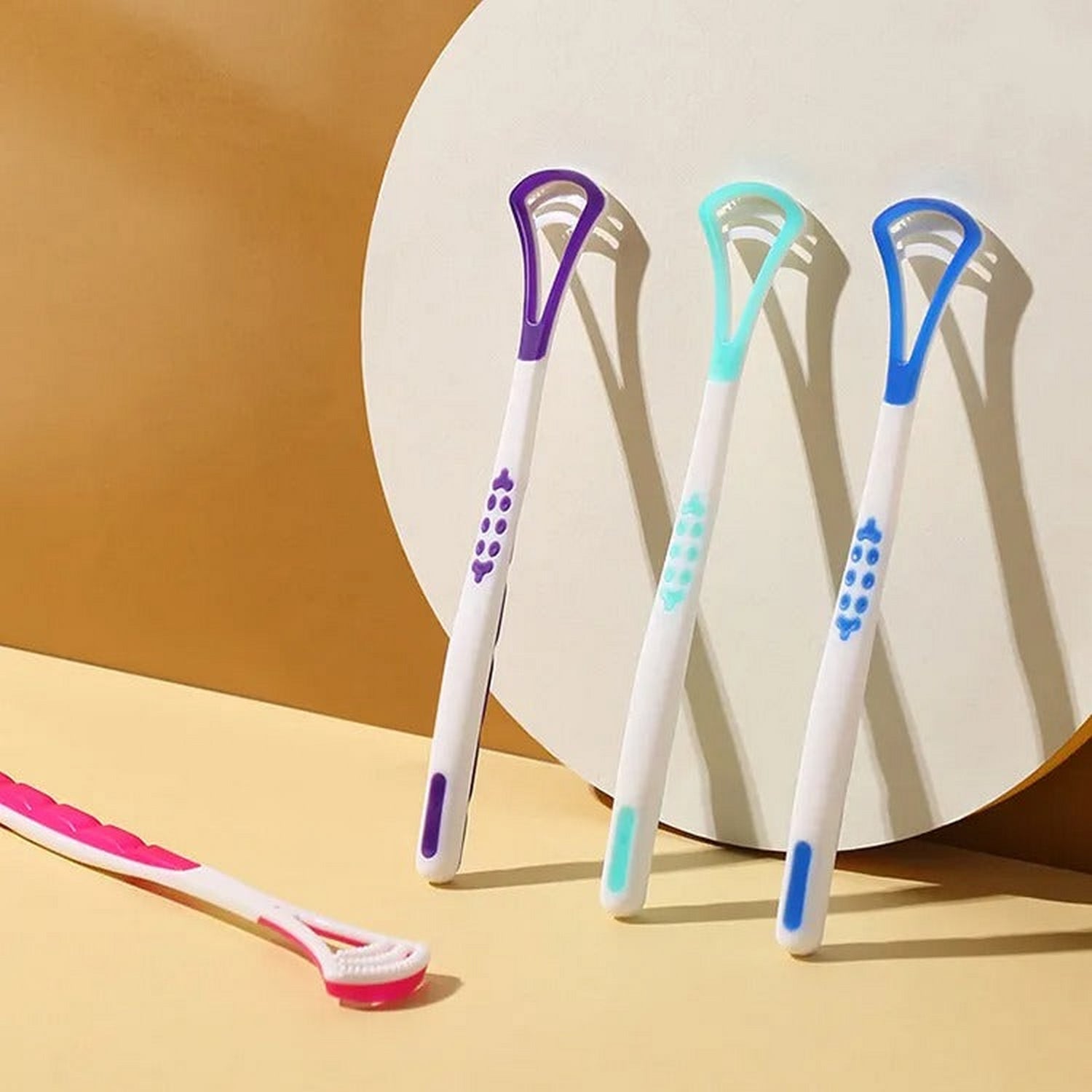 Reusable Tongue Cleaner Double Sided Tongue Scraper for Oral Hygiene