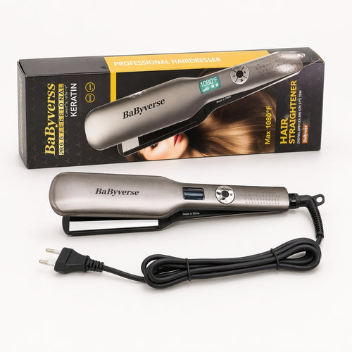 Hair Straightener, Babyverse, Professional Keratin, Ceramic Heat Brush